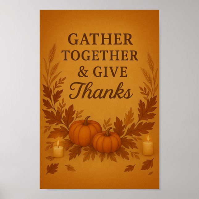Gather Together & Give Thanks Poster  (Front)