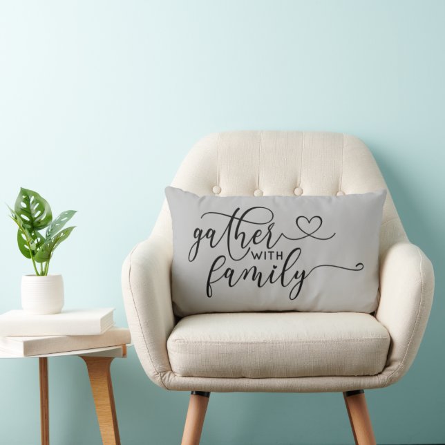Gather with Family Farmhouse  Lumbar Cushion (Chair)