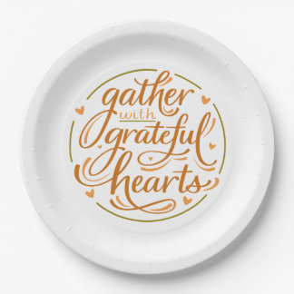 Gather with Grateful Hearts Plate