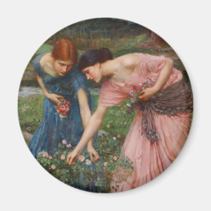 Gather Ye Rosebuds by John W. Waterhouse Magnet