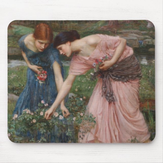 Gather Ye Rosebuds While Ye May Mouse Pad (Front)