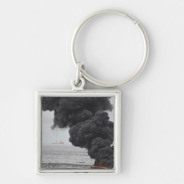 Gathered concentrated oil burns key ring (Front)