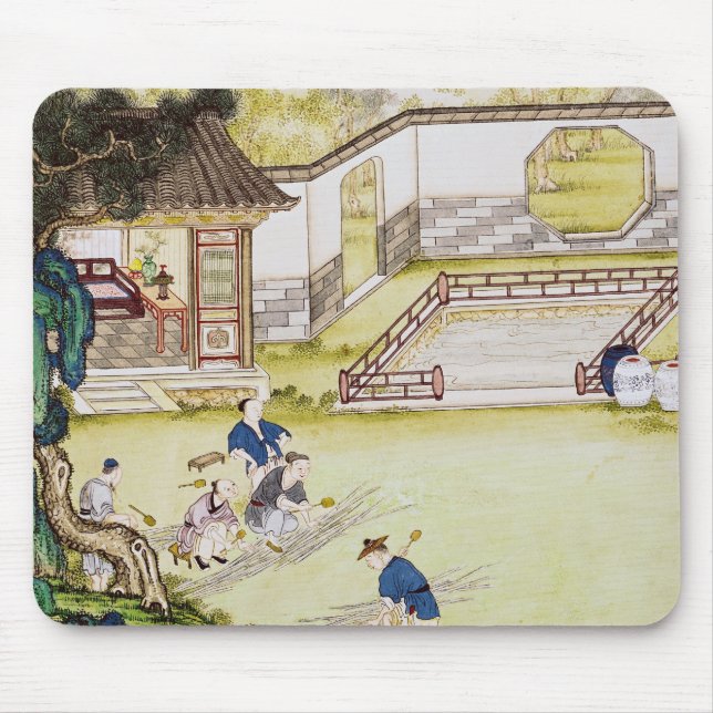 Gathering bamboo to make paper mouse pad (Front)