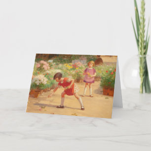 Gathering Flowers   Victor Gabriel Gilbert Card