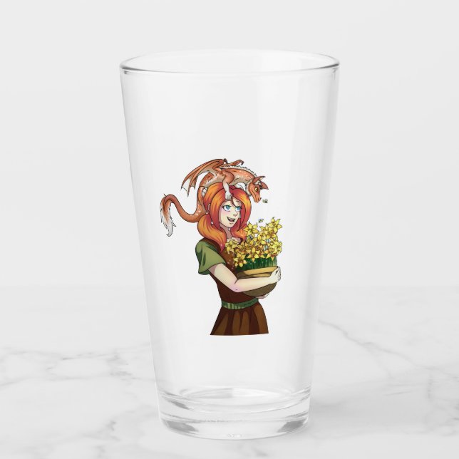 Gathering Flowers with a Dragon Glass (Front)