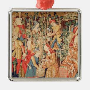 Gathering Grapes, detail of The Grape Harvest Metal Tree Decoration