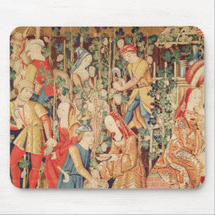 Gathering Grapes, detail of The Grape Harvest Mouse Pad