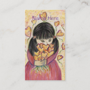 Gathering Love Hearts Art Business Card