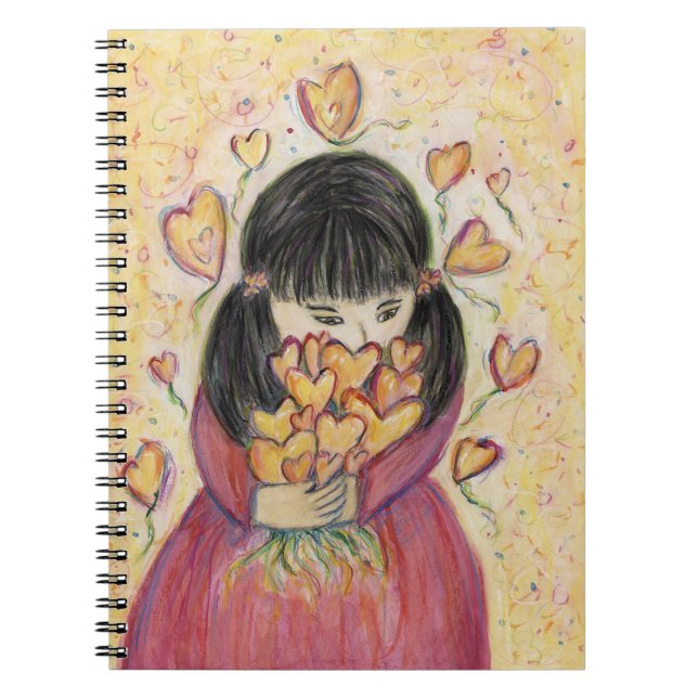 Gathering Love Hearts Art Journal Notebook (Front)