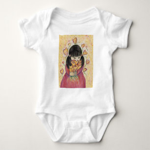 Gathering Love Hearts Art One-Piece Bodysuit