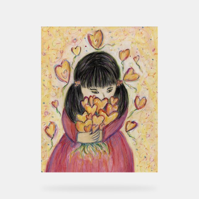 Gathering Love Hearts Artwork Print Sign (Front)