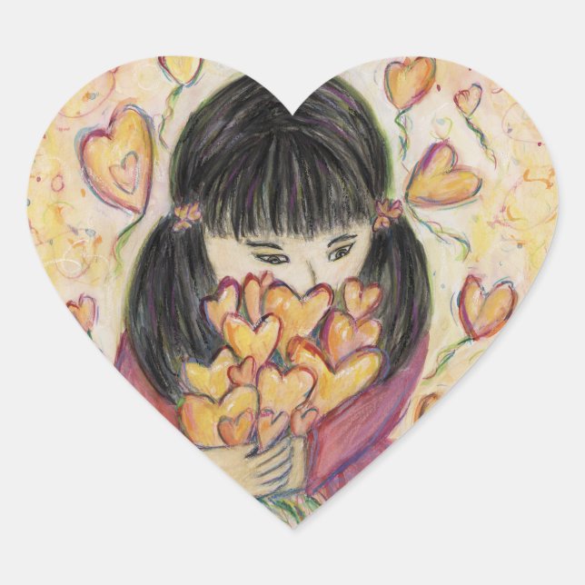 Gathering Love Hearts Custom Decal Sticker Seals (Front)