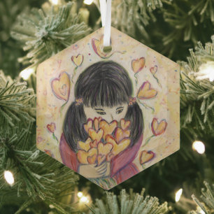Gathering Love Hearts Holiday Gift Ornament