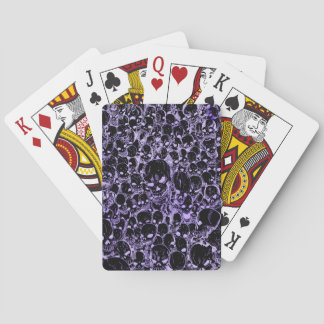Gathering of Skulls Black and Purple Playing Cards