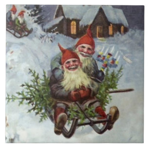 “Gathering Pine Boughs” by Jenny Nystrom Ceramic Tile