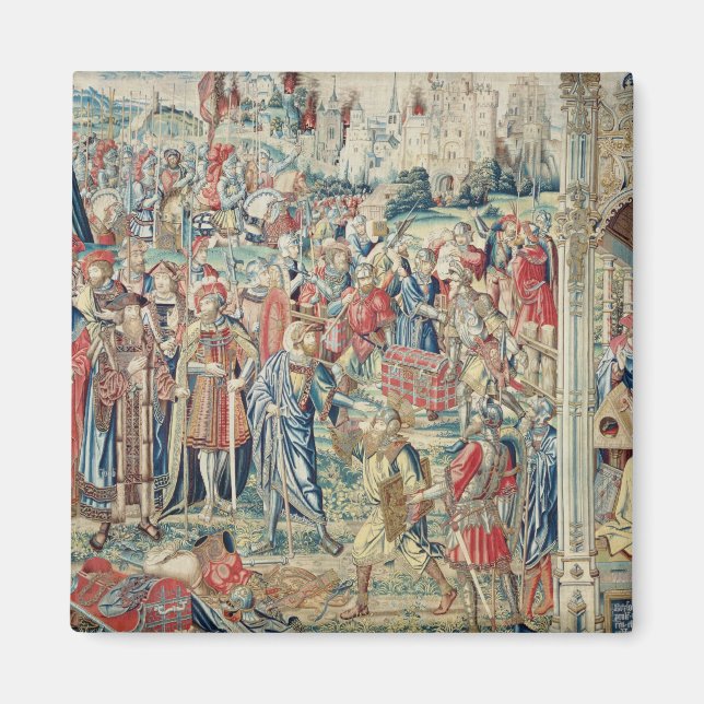 Gathering the Booty, Tapestry of David and Bathshe Magnet (Front)