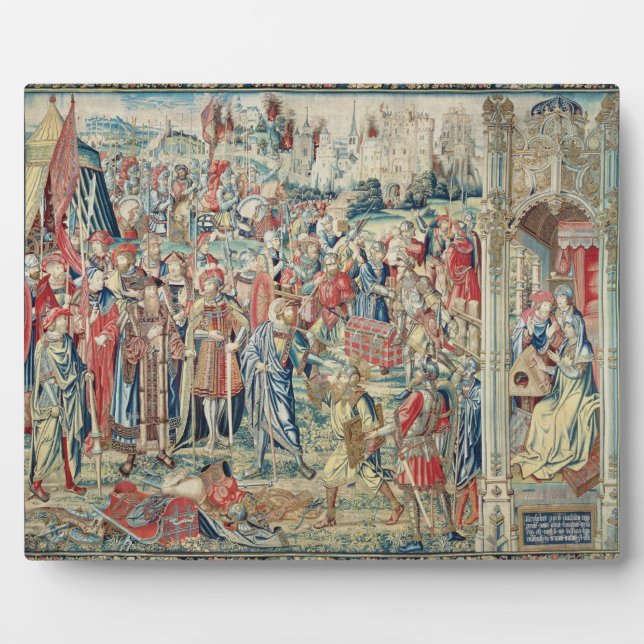 Gathering the Booty, Tapestry of David and Bathshe Plaque (Front)