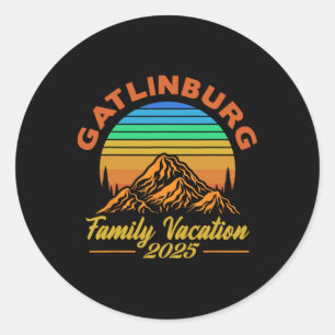 Gatlinburg Family Vacation 2025 Family Trip Matchi Classic Round Sticker