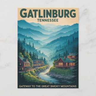 Gatlinburg Gateway to Great Smoky Mountains Postcard