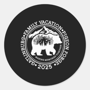 Gatlinburg Pigeon Forge Family Trip Vacation 2025  Classic Round Sticker