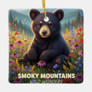 Gatlinburg Smokey Mountains Wild Wonders Ceramic Ornament