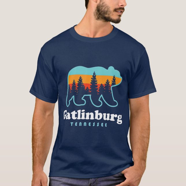 Gatlinburg Tennessee Bear Great Smoky Mountains T-Shirt (Front)