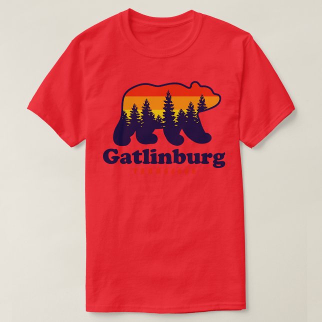 Gatlinburg Tennessee Bear Great Smoky Mountains T-Shirt (Design Front)