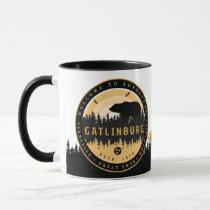 Gatlinburg Tennessee Bear Pine Trees Nature Mug
