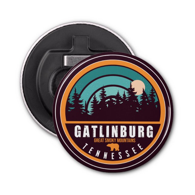 Gatlinburg Tennessee Bear Smoky Mountains Bottle Opener (Front)