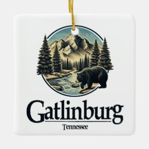 Gatlinburg Tennessee Great Smoky Mountains Ceramic Ornament
