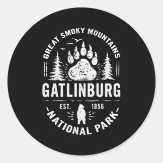 Gatlinburg Tennessee Great Smoky Mountains Classic Round Sticker