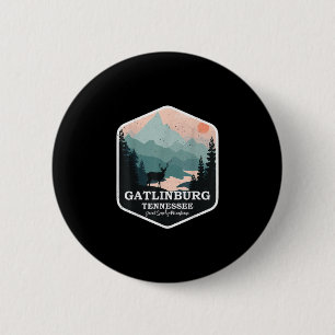 Gatlinburg Tennessee Great Smoky Mountains Hiking 6 Cm Round Badge
