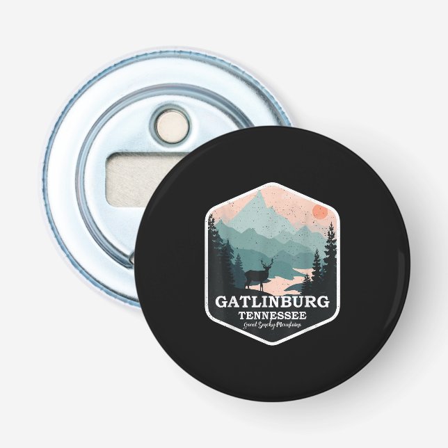 Gatlinburg Tennessee Great Smoky Mountains Hiking Bottle Opener (Front)