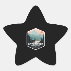 Gatlinburg Tennessee Great Smoky Mountains Hiking Star Sticker