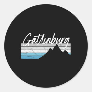 Gatlinburg, Tennessee Great Smoky Mountains Tn Ski Classic Round Sticker