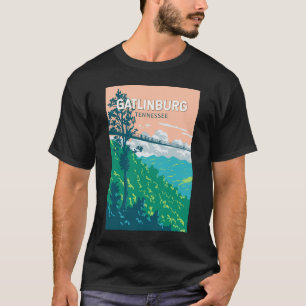 Gatlinburg Tennessee Illustration Travel Art T-Shirt