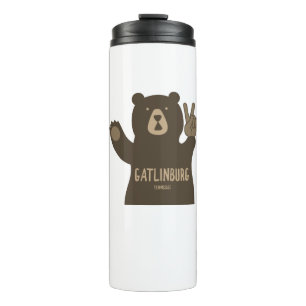 Gatlinburg Tennessee Peace Bear Thermal Tumbler