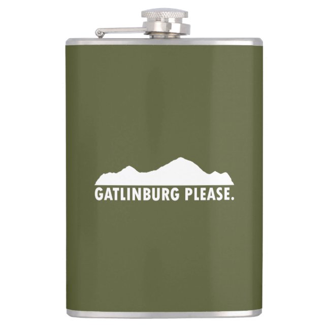 Gatlinburg Tennessee Please Hip Flask (Front)