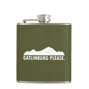 Gatlinburg Tennessee Please Hip Flask