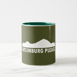 Gatlinburg Tennessee Please Two-Tone Coffee Mug