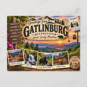 Gatlinburg, Tennessee Postcard