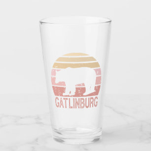 Gatlinburg Tennessee Retro Bear Glass