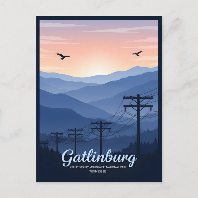 Gatlinburg Tennessee smoky mountains sunrise Postcard (Front)