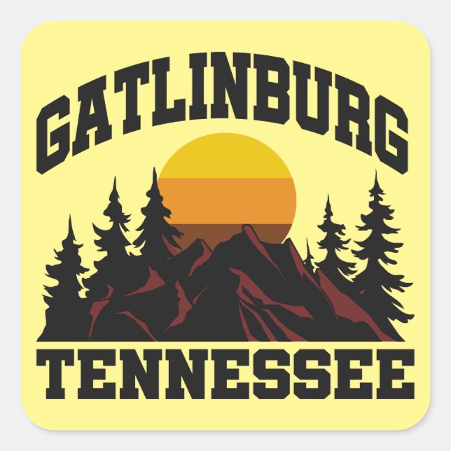 Gatlinburg,Tennessee Square Sticker (Front)