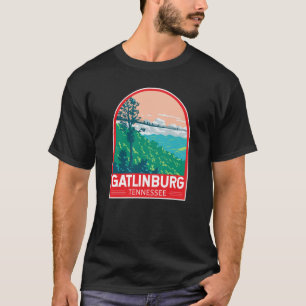 Gatlinburg Tennessee Travel Art Emblem T-Shirt