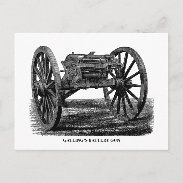 Gatling Gun Postcard (Front)