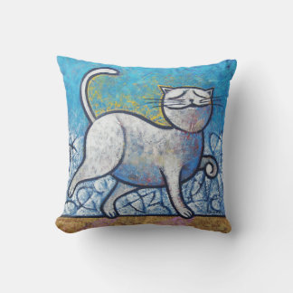Gato Azul (Picasso ao Luar) - Arte Cubista Moderna Cushion