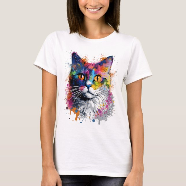 Gato caleidoscopio T-Shirt (Front)