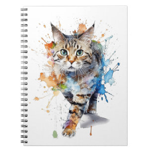 Gato en movimiento: belleza y gracia notebook