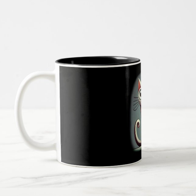 Gato Miró Two-Tone Coffee Mug (Left)
